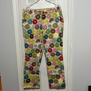 Loudmouth Donut Print Golf Pants EUC
